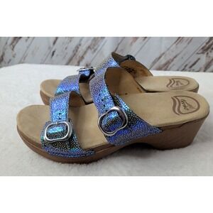 Dansko Clog Sandals Sophie Shagreen In Iridescent